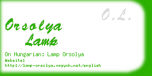 orsolya lamp business card